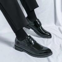 Producto más vendido 2025, zapatos de vestir de oficina de cuero genuino para hombre, estilo clásico italiano de lujo, Oxford - details 9