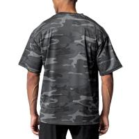 Camouflage Oversized Short Sleeve T-shirt Mens Mesh Dropped Shoulder Fitness T Shirt Summer Gym Clothing Bodybuilding Tops Tees - details 3
