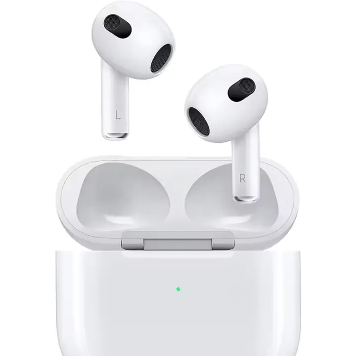 Auriculares de tercera generación de Apple, casco inalámbrico Bluetooth con estuche de carga por cable - 1