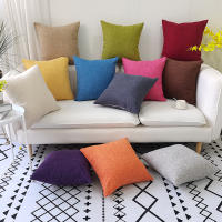 Funda de almohada de lino, cubierta cuadrada clásica de Color sólido, cojín para sofá cama coche, 1 unidad - details 0