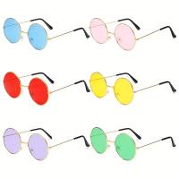 Gafas De Sol De Estilo Retro Para Hombres, Mujeres, Juegos, Fiesas, Regalos, Hippie, Ronda, 90s - details 2