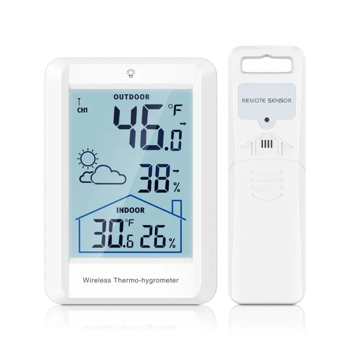 ORIA-termómetro inalámbrico, estación meteorológica Digital, Monitor de temperatura, humedad, para el hogar, habitación de bebé, invernadero - 1