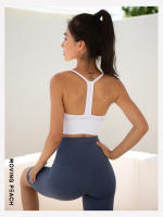 Movimiento de deportes sujetador sin costuras de soporte elástico Y diseño en forma de secado rápido de Yoga Fitness ABE - details 3