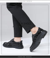 La primera capa de piel de oveja de alta gama, ropa formal transpirable y versátil con cordones, zapatos de hombre a la moda. - details 3