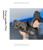 Camuflaje de coco agujero zapatos 2025 nuevas sandalias zapatos de playa de los hombres saliendo zapatos de viaje casual bolsa cabeza sandalias hombres - details 4