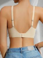 Sujetador sin aros sólido sin costuras, sujetador íntimo cómodo y transpirable, lencería y ropa interior para mujer - details 2
