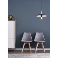 Comedor con Patas de Madera, Silla de Oficina Vintage, Asiento de cojín de Haya Maciza (Blanco, 4, cantidades) - details 4