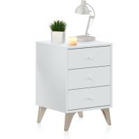 Pack Cabecero y 2 Mesitas de Noche, Dormitorio Doble, Dormitorio Completo, Modelo Iconic, Acabado en Blanco Artik y Blanco Velho - details 5