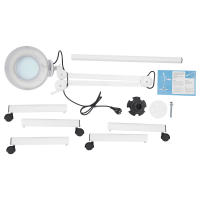 5 lupas dioptrías, lámpara cosmética de trabajo, lámpara de lupa cosmética LED con soporte, lupa de pie para salón de belleza, esteticistas y aficionados - details 11