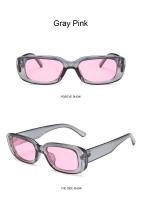 Gafas de sol cuadradas negras para mujer, gafas de sol rectangulares pequeñas, espejo transparente graduado para mujer - details 7