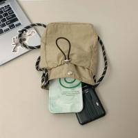 Bolso para teléfono con cordón de estilo coreano, bolso de mano de gran capacidad, bolso de nailon suave ligero, bolso de hombro con diseño de nicho de Color sólido - details 14
