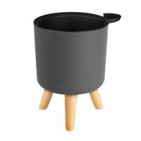 Sistema automático de riego y drenaje de plantas con patas de madera, ETA circular para pies, hierbas, bonsái de guardería, moderno - details 18