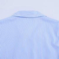 Vestido camisero casual a rayas con cuello de solapa y manga larga para mujer, verano 2025 - details 9