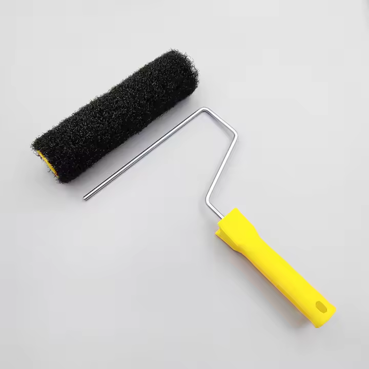 Rodillo para masilla, cepillo de fibra negra, seda, microcemento, lechada espesa, piedra de cueva de arroz, herramienta de recubrimiento artístico de tierra de diatomeas - 1