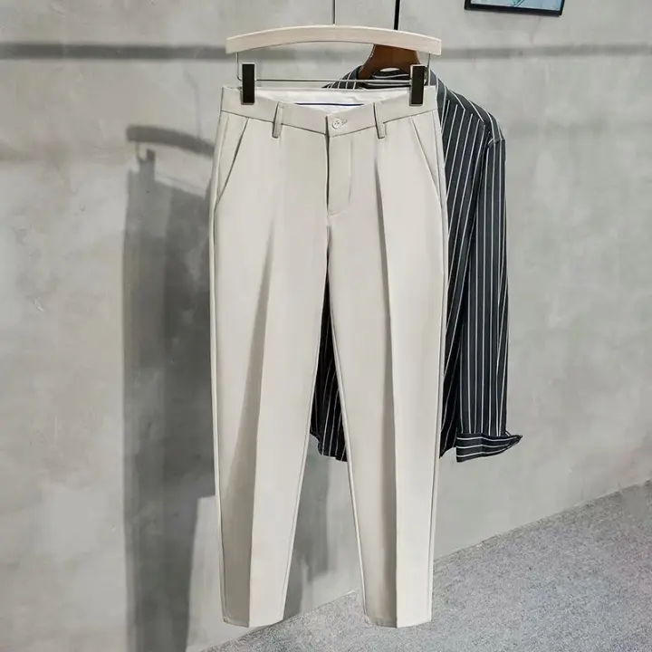 Pantalones de estilo ligero cocido para hombre, de gran tamaño, informales y rectos, versión coreana, verano - 1