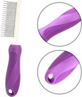 Peine desenredante para el pelo de mascotas, peine de aseo para mascotas, peine largo de dientes de acero inoxidable para perros y gatos - details 2