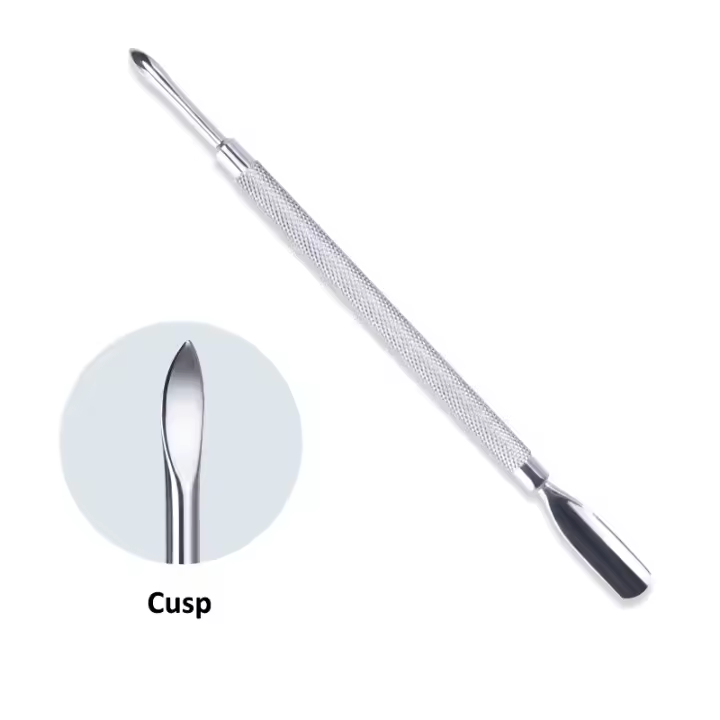 High-Quality Double-ended Steel Cuticle Pusher Dead Skin Push Remover for Pedicure Manicure Nail Art Cleaner Care Tool - 1