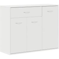 Mara Contrachapada Auxiliar Cajonera Mueble Bajo 3 Puertas Auxiliar Salón Oficina Blanco - details 0