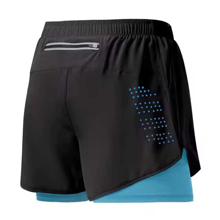 Pantalones de Carrera para Hombres Secado Rápido Doble Capa Negro Ideal para Fitness y Entrenamiento de Bodybuilding - 1
