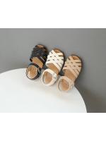 Sandalias de verano para niñas, zapatos para niños pequeños, sandalias suaves de princesa para la playa para niños, sandalias romanas con recortes tejidos y puntera - details 10