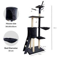 Arbol de Gato COTTECOTA-Gris Plataforma de 50x35x138cm para Gatos Medianos - details 7