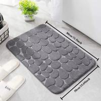 Cama de Mascota de Piedra Texturada Alfombra Antideslizante Absorbente de Agua con Pad de Salpicaduras de Estilo Pebble - details 0