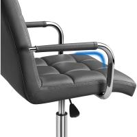 Silla de Oficina Giratoria con Ruedas Ajustable en Altura, Carga de 120Kg, Respaldar Marrón Claro - details 14