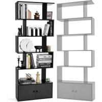 Estantería de Almacenamiento Elegante en Forma de S de 6 Niveles con Puertas - details 7