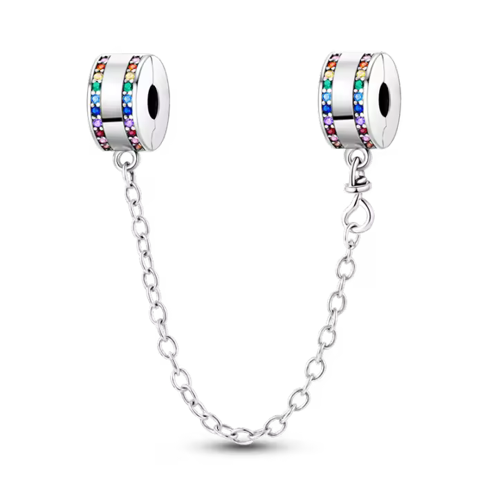 Abalorio de pulsera DIY en plata de ley de Color mágico con cuentas de cadena de seguridad de abeja para joyería de cumpleaños de mujer - 1