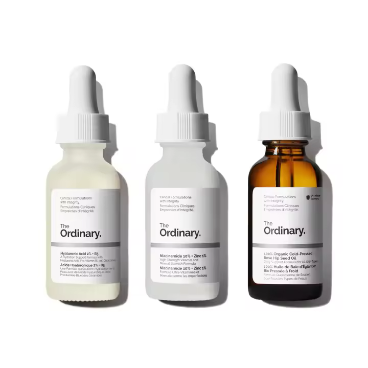 The Ordinary Brighten & Balance Collection para un conjunto de cuidado de la piel suave y flexible: ácido hialurónico 2% B5, niacinamida 10% + - 1