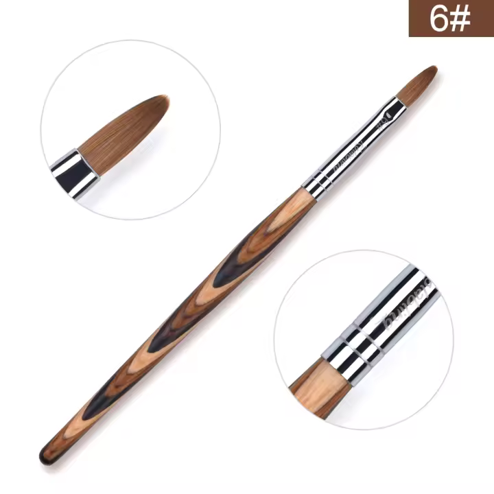 Brocha de Uñas de Acrílico 100% Kolinsky Sable para Extensión de Gel UV Herramienta de Manicura DIY de la Marca Rolabling - 1