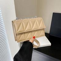 Bolso de hombro de diseñador a la moda para mujer, bolsos con asa de cuero PU, bolsos cruzados con correa de cadena para mujer - details 3
