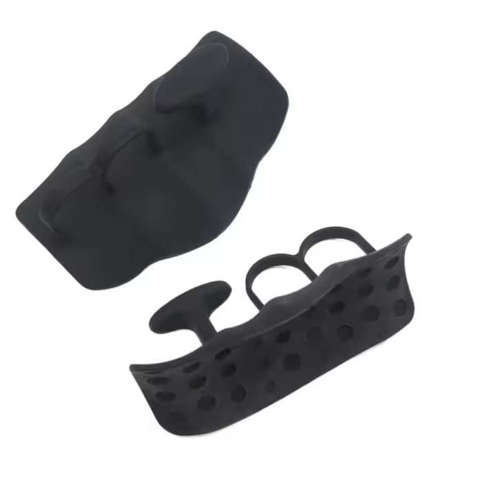 Fortalecedor de agarre de silicona, entrenador de fuerza de mano, agarre de gimnasia ligero, ejercitador de dedo, empuñaduras de levantamiento de pesas resistentes, 1 par - 1