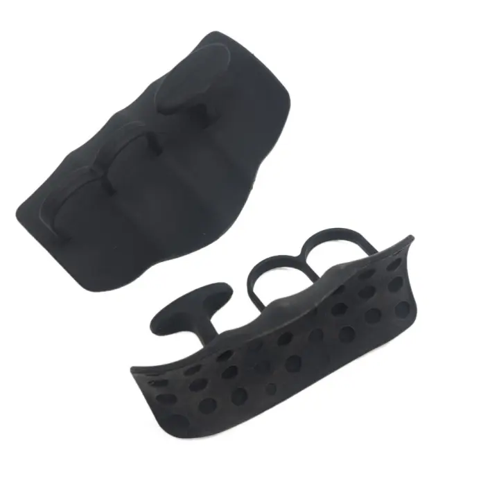 Fortalecedor de agarre de silicona, entrenador de fuerza de mano, agarre de gimnasia ligero, ejercitador de dedo, empuñaduras de levantamiento de pesas resistentes, 1 par - 1