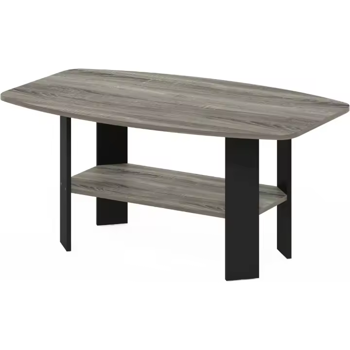 Mesa De Centro 55 x 90,2 x 40, Madera, Roble Francés Gris Negro - 1