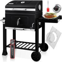 Parrilla de Carbón Grande con Carrito Asador BBQ de Acero Inoxidable con Termómetro - details 9