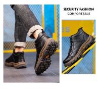 Botas de Seguridad Ligeras y Transpirables para Hombres Cómodas, Suaves, Impermeables de Cuero - details 12