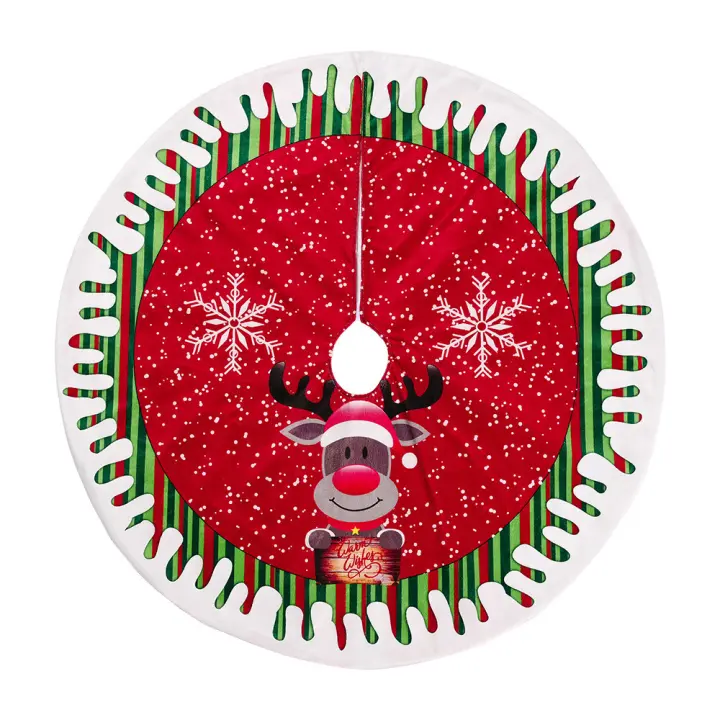 Falda de árbol de Navidad, Alfombra de Arbol de Navidad, Cubierta de Base de árbol de Navidad para Decoración de Fiesta Navideña (80cm) - 1