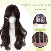 Peluca sintética de estilo coreano con flequillo, postizos con clip, peluca larga ondulada y rizada, cabello falso invisible, cosplay, pelucas de lolita para mujer - details 3
