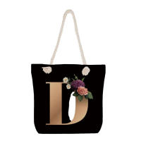 Bolso de hombro suave para mujer, bolso grande ligero con letras y flores, regalo para novia - details 3