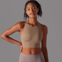 Sujetador de Yoga sin costuras para mujer, chaleco de Yoga Sexy, Sujetador deportivo de alto impacto para entrenamiento, Tops deportivos sin mangas para gimnasio - details 13