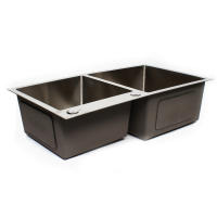 Fregadero de cocina de varios estilos con cesta de drenaje, juego de tubos de drenaje, gran capacidad, acero inoxidable, inserto - details 0