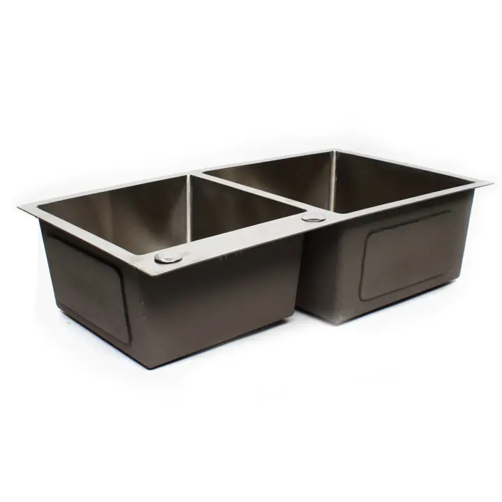 Fregadero de cocina de varios estilos con cesta de drenaje, juego de tubos de drenaje, gran capacidad, acero inoxidable, inserto - 1