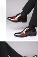 Zapato Social Para Hombre, Zapatos De Vestir Informales De Charol Para Negocios, Calzado De Traje De Oficina Con Parte Superior Brillante Y Punta Puntiaguda, Tendencia 2024 - details 5