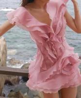 Vestido Mini de Cintura de Acolchado Elegante Cuello de Barco Sexy, Sin Mangas, Espalda Descubierta - details 3