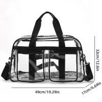 Bolsa de viaje transparente de PVC, bolsos de hombro tipo bandolera portátiles para deportes, senderismo al aire libre, natación, compras, bolso transparente - details 0