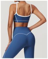 Sujetador deportivo ajustado desnudo, sujetador de Yoga con espalda grande en forma de U, Top de Fitness al aire libre para mujer - details 12