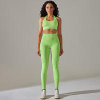 Conjunto de Yoga para Mujeres Ropa Deportiva de Alta Cintura, Top de Deportiva de Punto, Leggings, Bra Conjunto de Gimnasio - details 20