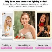 Espejo de Maquillaje con Luz LED Pantalla Táctil Tres Colores Ajustables 2000mA USB - details 2