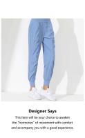 Pantalones de Yoga para Mujer de Secado Rápido Suelto, Cansado, Plisado, Bolsillos, Para Correr, Capris, Pantalones Deportivos - details 2